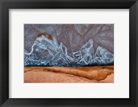 Frozen Sand And Ice Patterns, Utah Fine Art Print