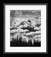 Mount Carrie And Carrie Glacier, Washington (BW) Fine Art Print