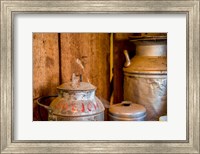 Old Milk Containers From A Dairy Farm Fine Art Print