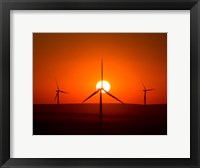 Windmills At Sunset, Washington Fine Art Print