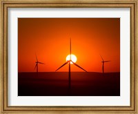 Windmills At Sunset, Washington Fine Art Print