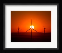 Windmills At Sunset, Washington Fine Art Print