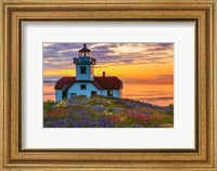 Patos Lighthouse At Sunset, Washington State Fine Art Print
