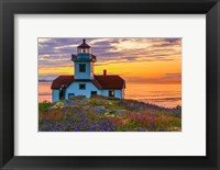 Patos Lighthouse At Sunset, Washington State Fine Art Print