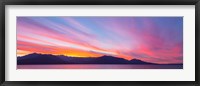 Sunset Panoramic Over The Olympic Mountains And Hood Canal Fine Art Print