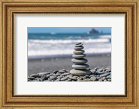 Stacked Beach Rocks, Washington State Fine Art Print