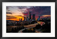 Sunset View Of Downtown Seattle Fine Art Print