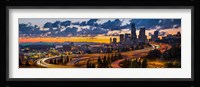 Sunset Panorama Of Downtown Seattle Fine Art Print