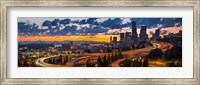 Sunset Panorama Of Downtown Seattle Fine Art Print