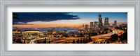 Sweeping Sunset View Over Downtown Seattle Fine Art Print