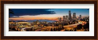 Sweeping Sunset View Over Downtown Seattle Fine Art Print