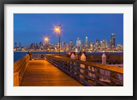 Seacrest Park Fishing Pier, With Skyline View Of West Seattle Fine Art Print