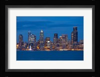 Seattle Skyline View Over Elliott Bay Fine Art Print