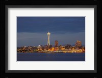 Seattle Skyline At Dusk Fine Art Print