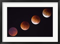 Composite Of The Phases Of A Total Lunar Eclipse Fine Art Print