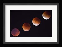 Composite Of The Phases Of A Total Lunar Eclipse Fine Art Print