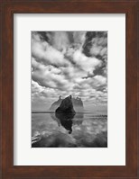 Reflections At Low Tide On Ruby Beach (BW) Fine Art Print
