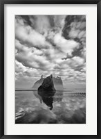 Reflections At Low Tide On Ruby Beach (BW) Fine Art Print