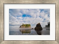 Early Morning Mist And Reflections Of Sea Stacks On Ruby Beach Fine Art Print