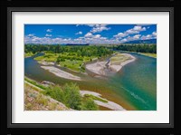 Snake River Flowing Through Jackson Hole In Grand Teton National Park Fine Art Print