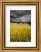 Approaching Thunderstorm At The Devil's Tower National Monument Fine Art Print