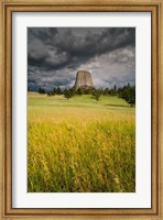 Approaching Thunderstorm At The Devil's Tower National Monument Fine Art Print