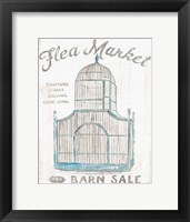 White Barn Flea Market III Framed Print