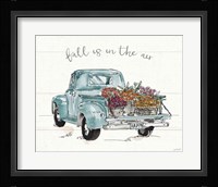 Modern Farmhouse IX Blue Truck Framed Print