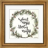 Silent Night Pinecone Wreath Fine Art Print