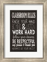 Classroom Rules Fine Art Print