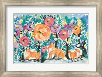 Foxes and Flowers Fine Art Print