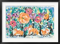 Foxes and Flowers Fine Art Print