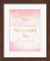 She Believed Fine Art Print