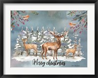 Merry Christmas Deer Fine Art Print