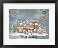 Merry Christmas Deer Fine Art Print