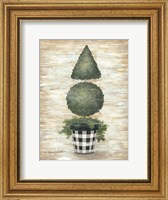 Gingham Topiary Cone Fine Art Print