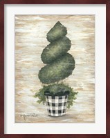 Gingham Topiary Spiral Fine Art Print