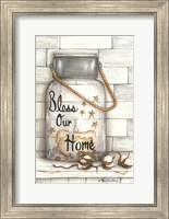 Glass Luminary Bless Our Home Fine Art Print