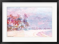 Rainbow Bright Sandy Beach Umbrellas Fine Art Print
