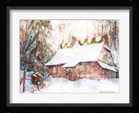 Snowy Christmas Cabin Fine Art Print
