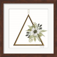 Geometric Triangle Muted Floral II Fine Art Print