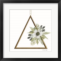 Geometric Triangle Muted Floral II Fine Art Print