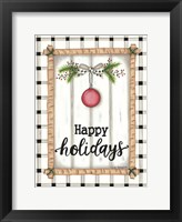 White Holiday Plaid Fine Art Print