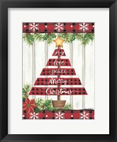 Red Buffalo Plaid Tree Fine Art Print