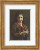 Young Girl Knitting, 1874 Fine Art Print