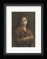 Young Girl Knitting, 1874 Fine Art Print
