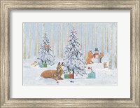 Christmas Critters Bright I Fine Art Print