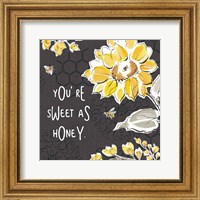 Bee Happy III Black Fine Art Print