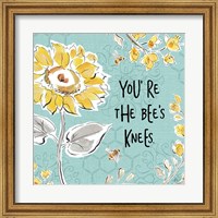 Bee Happy II Linen Fine Art Print