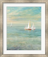 Sunrise Sailboats II Nautical Fine Art Print